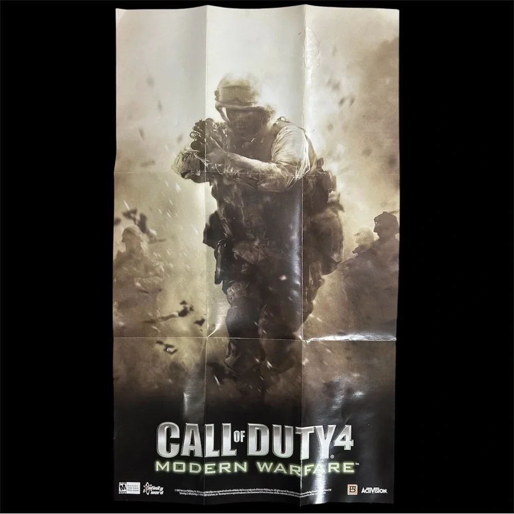 Call of Duty 4 Modern Warfare Xbox 360 COMPLETE CIB Poster Tested
